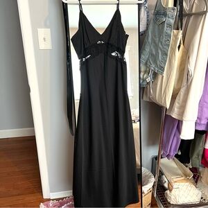 Abercrombie Black Satin Dress